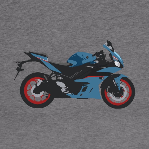 Motorcycle Yamaha YZF-R3 Aquamarine by WiredDesigns